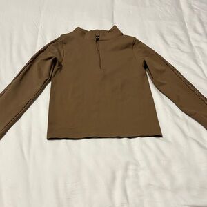 Brown Long Sleeve Women's Top